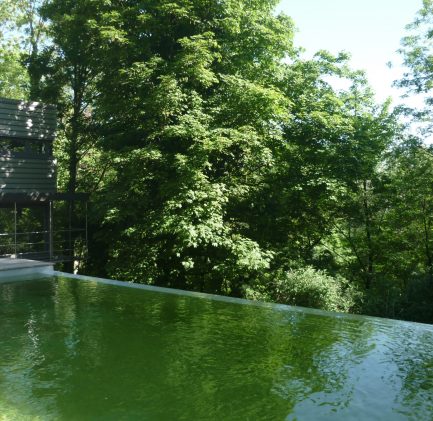 étang piscine naturel débordement